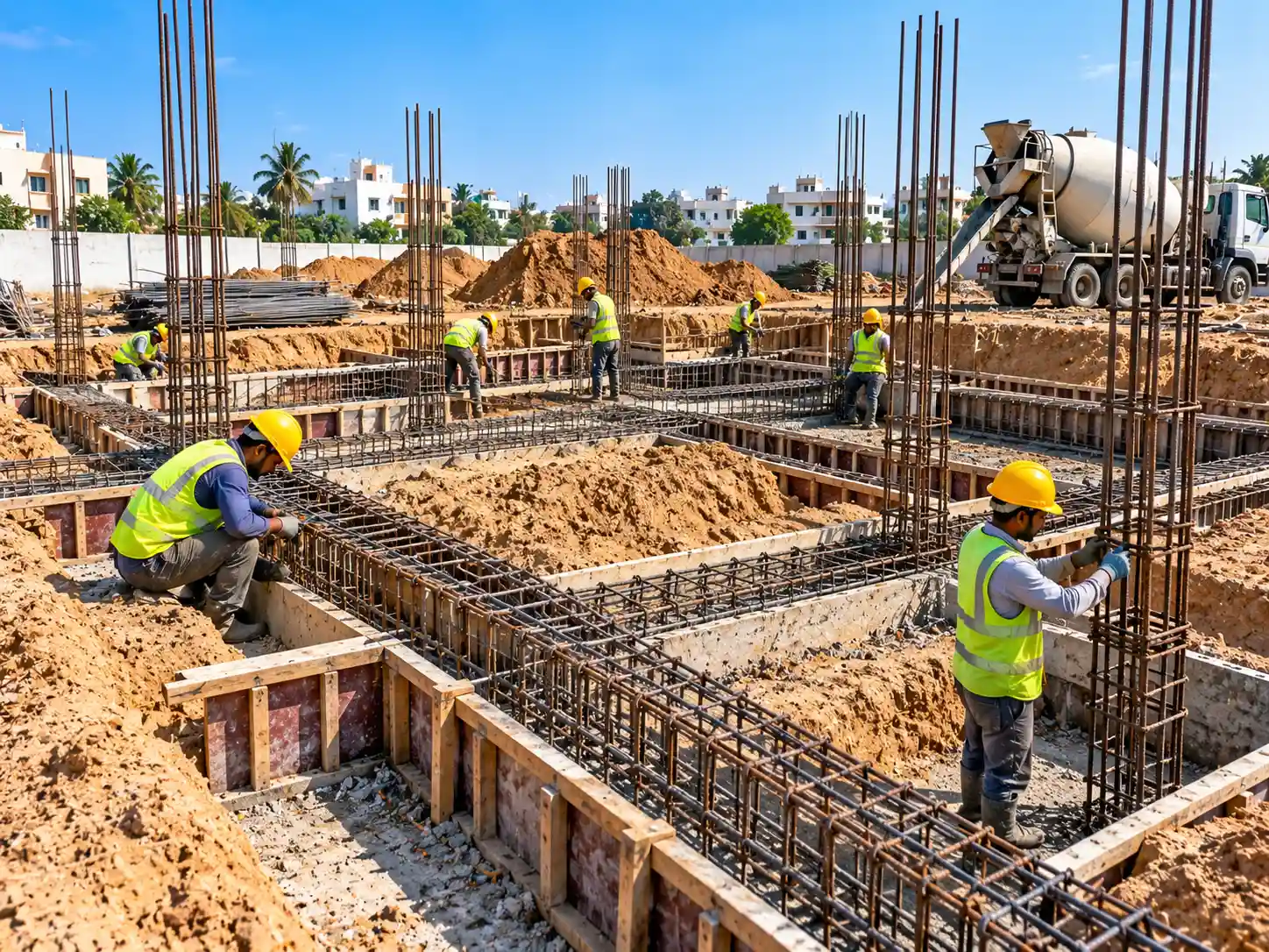 Foundation construction work